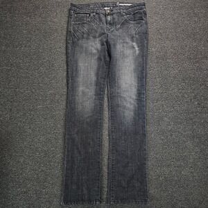 Buffalo David Bitton Mens Jeans 32x34 Skinny Faded Black Embroidered Back Pocket